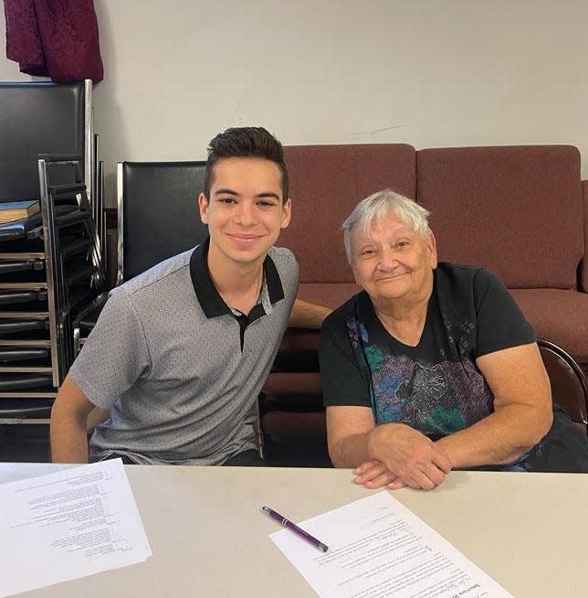 Zac Levy (left) with Rose Malmberg at Lunch Break in Red Bank.