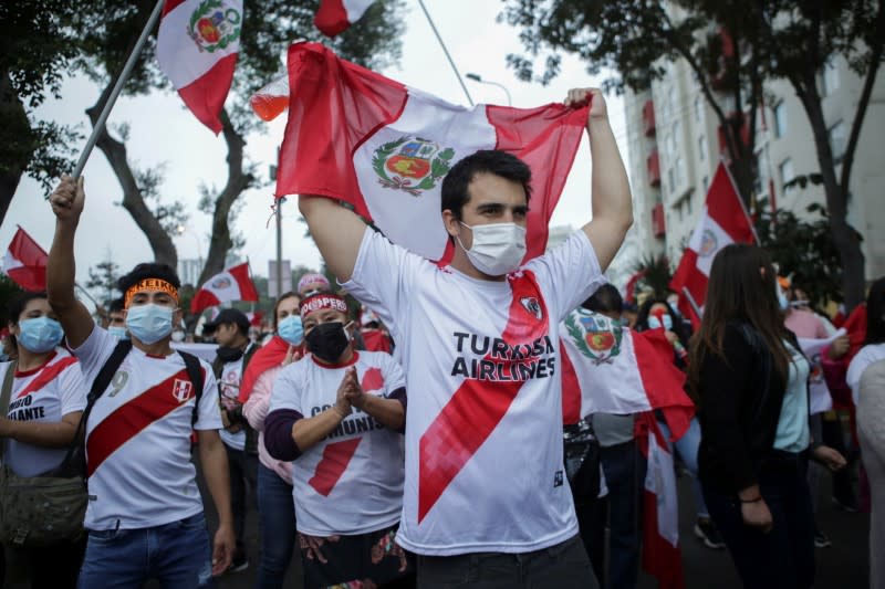 Peruvians await presidential election results, in Lima