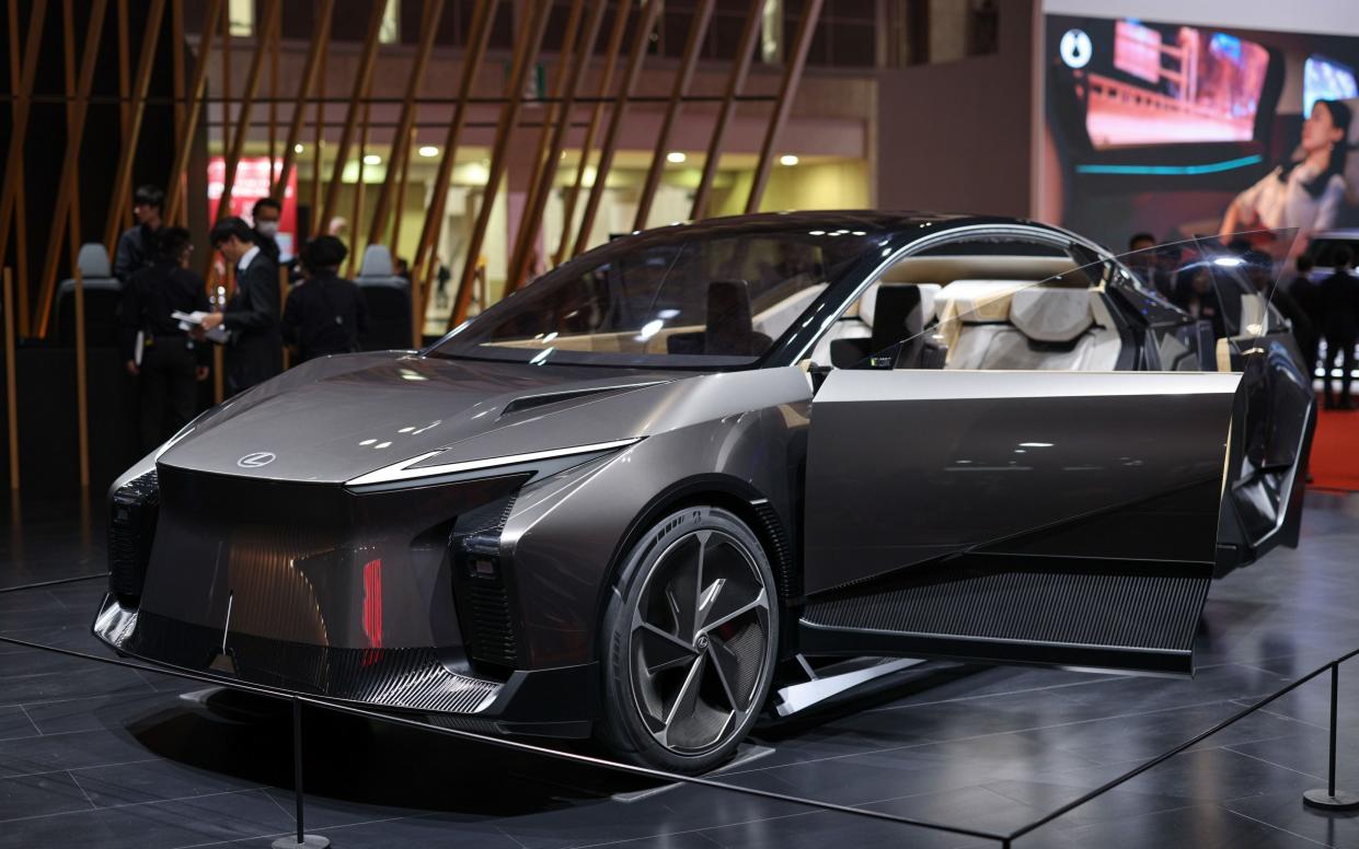 Toyota showed off its luxury EV concept Lexus LF-ZC at the Japan Mobility Show, featuring its proposed new battery cells, which will go into production in a new factory in 2026