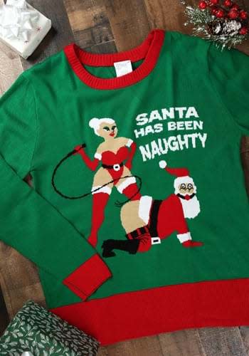 Santa Has Been Naughty Ugly Christmas Sweater, where to buy ugly christmas sweaters