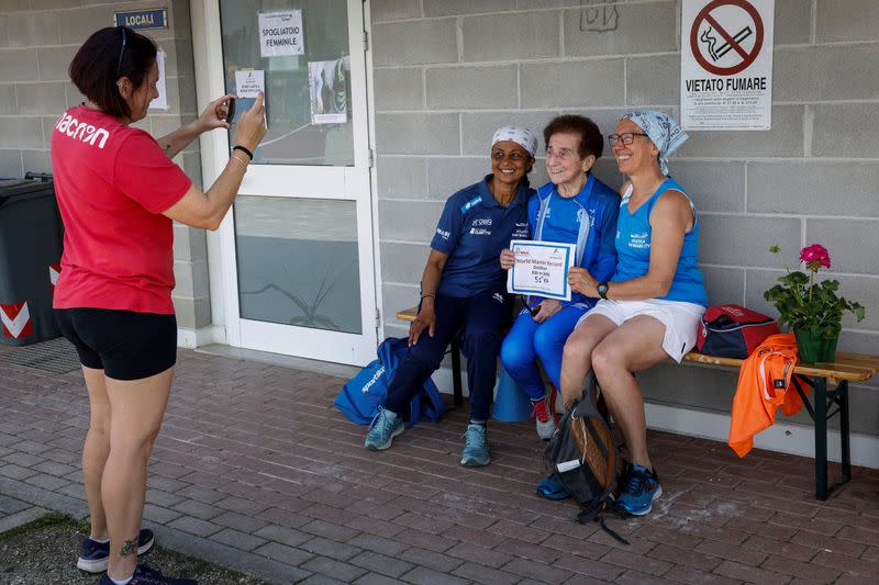 Italian ninety-year-old runner Emma Maria Mazzenga runs for world record