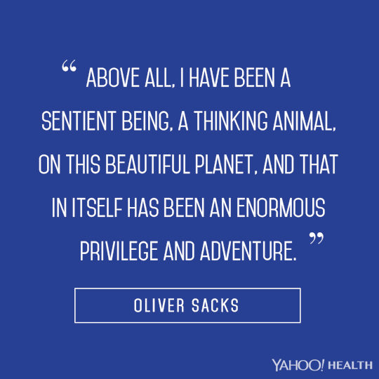 Oliver Sacks on putting life in perspective