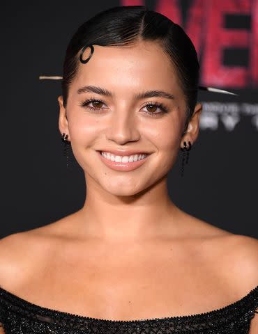 <p>Steve Granitz/FilmMagic</p> Isabela Merced at the World Premiere Of "Madame Web" on February 12, 2024 in Los Angeles, California.