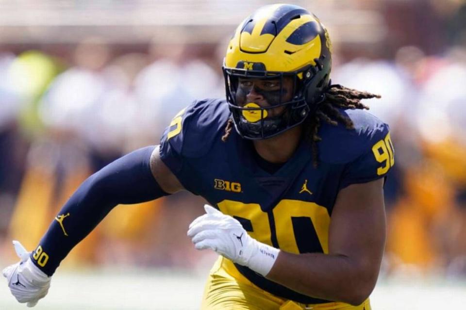 The Seahawks selected Michigan defensive end Mike Morris in the fifth round of the NFL draft on April 29, 2023.