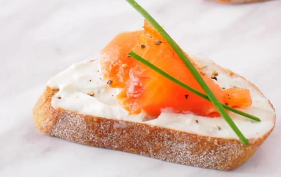 <p>Savoury Pursuits</p><p>This easy-to-make appetizer is sure to impress your guests.</p><p><strong>Get the recipe: <a href="https://www.sweetandsavourypursuits.com/smoked-salmon-and-boursin-crostini" rel="nofollow noopener" target="_blank" data-ylk="slk:Smoked Salmon And Boursin Crostini;elm:context_link;itc:0;sec:content-canvas" class="link ">Smoked Salmon And Boursin Crostini</a></strong></p>