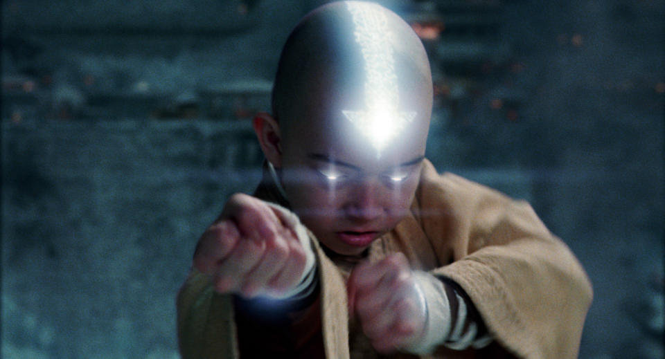 Noah Ringer as Aang in "The Last Airbender"