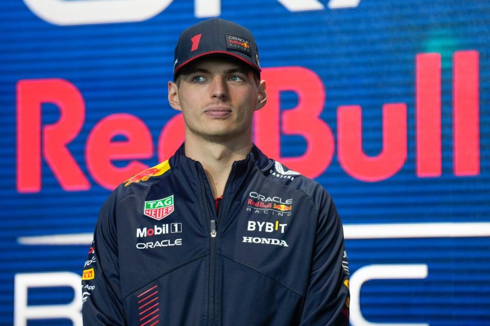 Max Verstappen has challenged his title rivals to raise their game (AP)