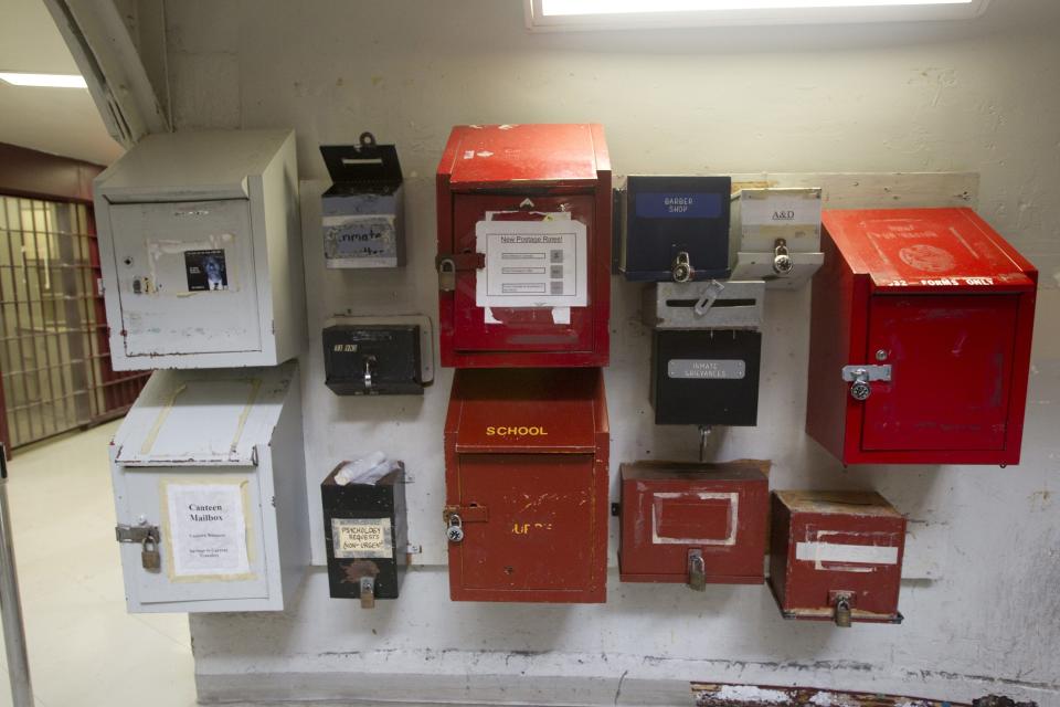 A view of the inmates' postal station at Kingston Penitentiary in Kingston