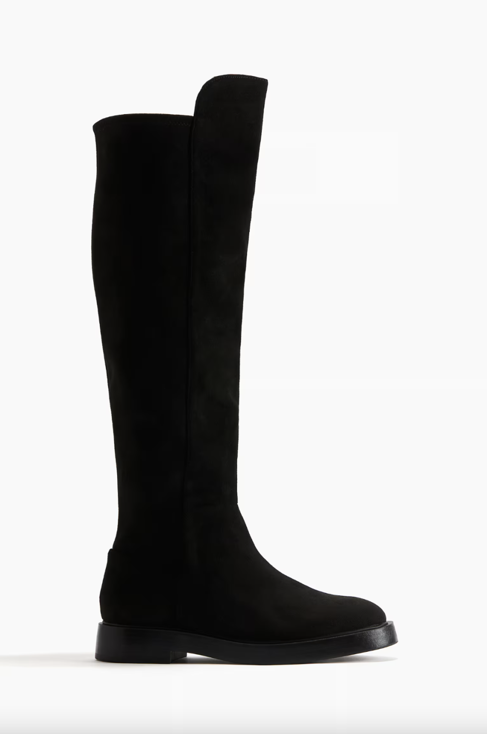 Knee-High Boots in black suede  (Photo via H&M)