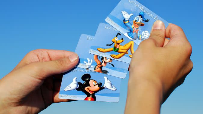 Disney passes for admission to enter Walt Disney World