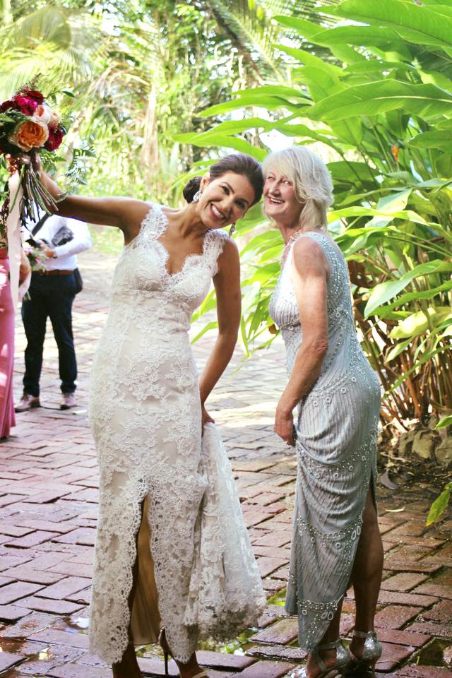 Writer Anna De Souza, with her mom, on her wedding day, January 13, 2017, in Puerto Rico.