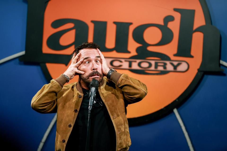 Jeremy Piven performs onstage during The Laugh Factory Hosts Grand Reopening Night at The Laugh Factory on May 06, 2021, in West Hollywood, California.