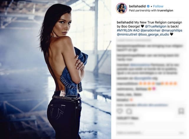 Bella Hadid Is The New Face of True Religion Jeans