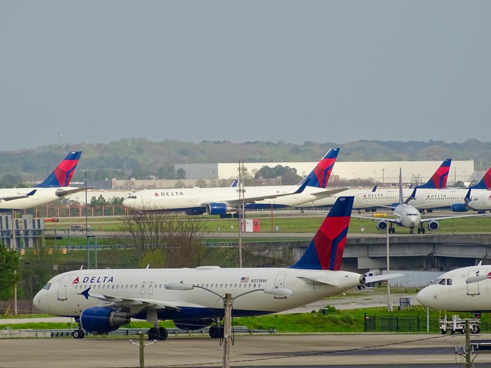 Grounded Planes Delta Air Lines