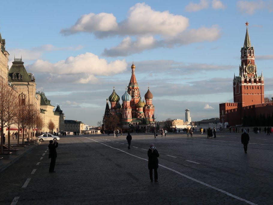 Red Square Moscow Russia Coronavirus empty