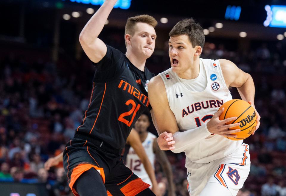 Auburn's Walker Kessler was named the defensive player of the year in the Southeastern Conference this past season.