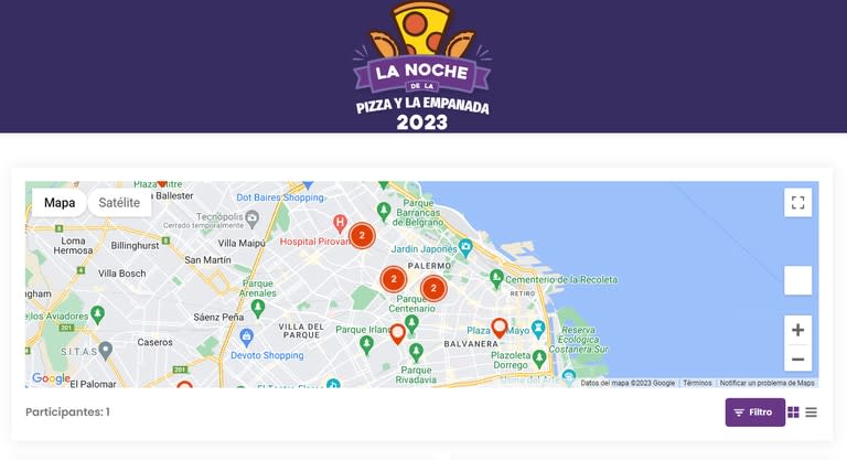 El Mapa de la Pizza y la Empanada, creado por Apyce, permite conocer los descuentos que aplican esta noche