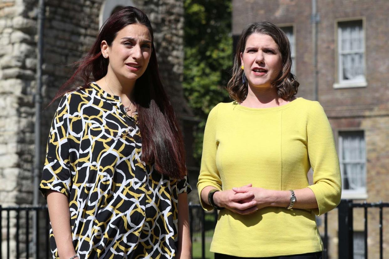 Luciana Berger with Liberal Democrat leader Jo Swinson: PA