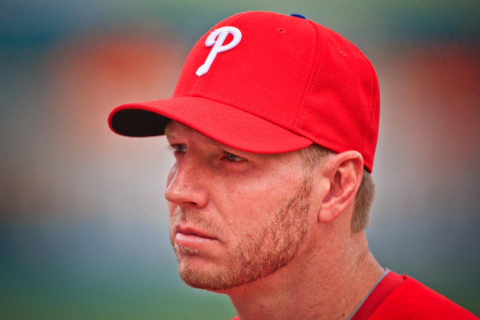 "Imperfect," which debuts Friday on ESPN, reveals Roy Halladay's struggles with mental health and painkillers. (Photo by Ronald C. Modra/Getty Images)
