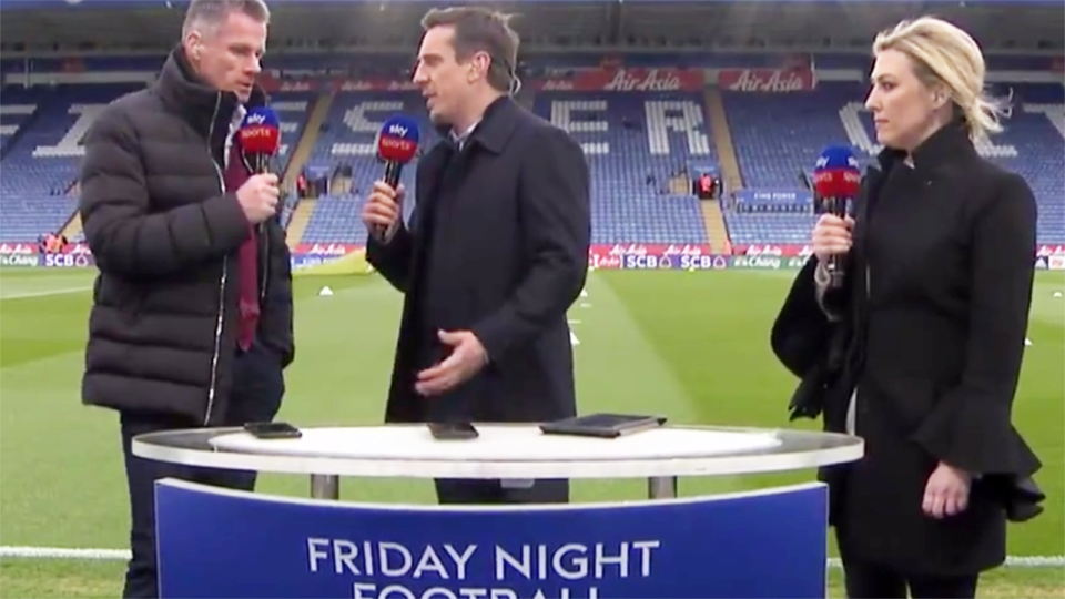 Carragher, Neville and Cates. Image: Sky Sports