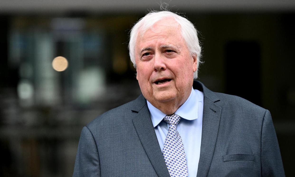 <span>Clive Palmer says Labor’s proposal to cap electoral spending would limit the diversity of ideas.</span><span>Photograph: Darren England/AAP</span>