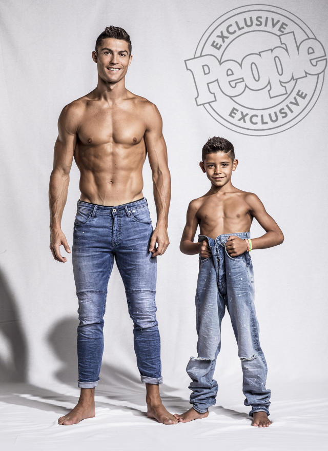 Cristiano Ronaldo's mini-me Junior, 7, strikes a pose to model his dad's  new clothing range - Irish Mirror Online