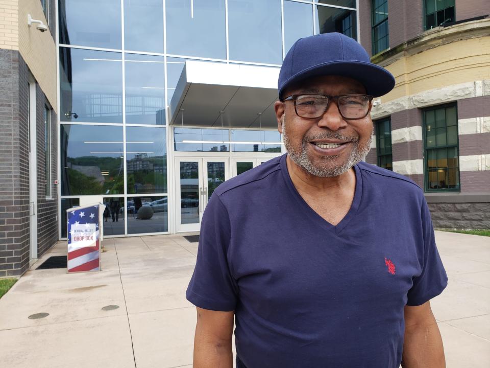Democrat Joseph Bias, 68, cast a ballot around 5:30 p.m. at the Kenton County Government Center. He voted for Gov. Andy Beshear because he said the governor has handled emergencies well and helped get the Brent Spence Bridge Corridor Project underway.