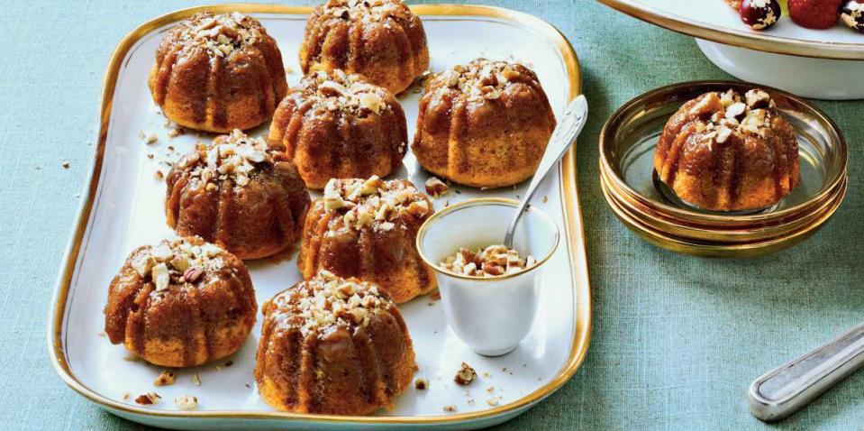 Rum-Glazed Sweet Potato Cakes