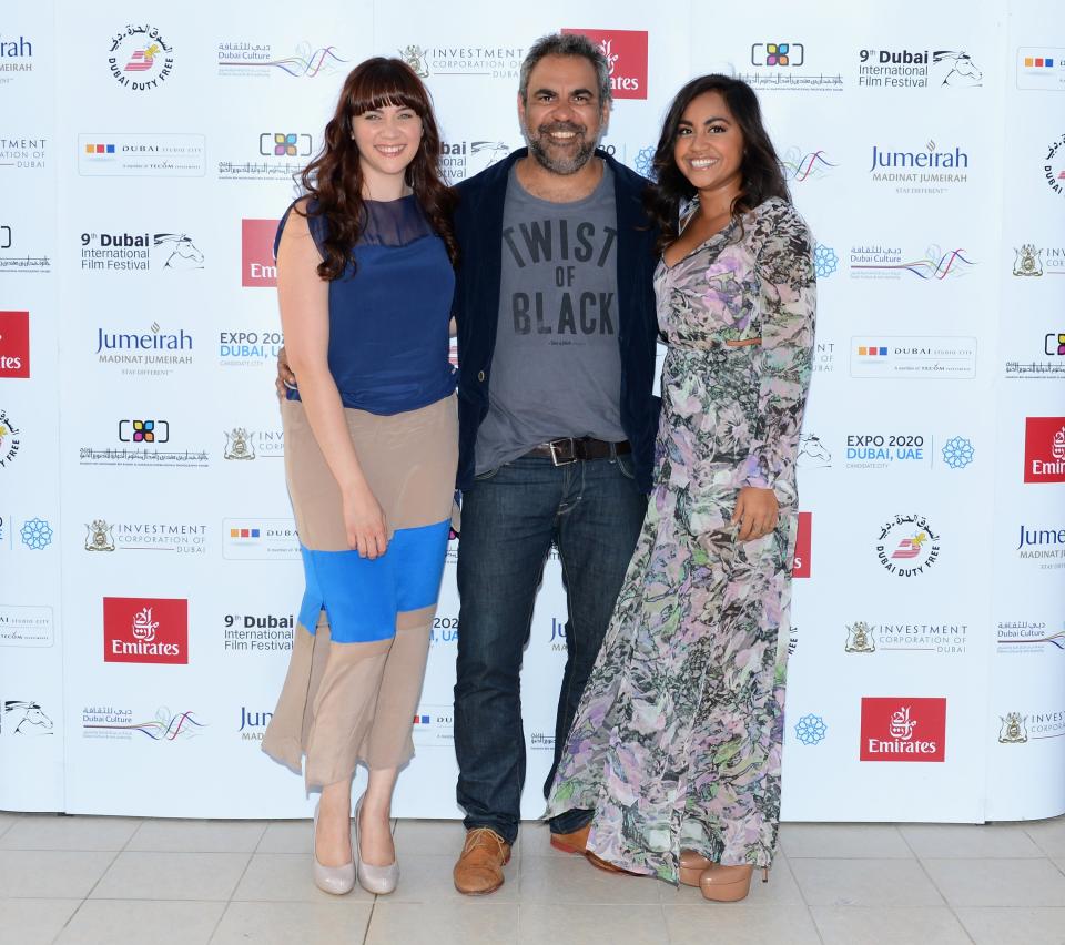 DUBAI, UNITED ARAB EMIRATES - DECEMBER 15: Actress Shari Sebbens, director Wayne Blair and actress Jessica Mouboy attend the "Sapphires" photocall during day seven of the 9th Annual Dubai International Film Festival held at the Madinat Jumeriah Complex on December 15, 2012 in Dubai, United Arab Emirates. (Photo by Andrew H. Walker/Getty Images for DIFF)