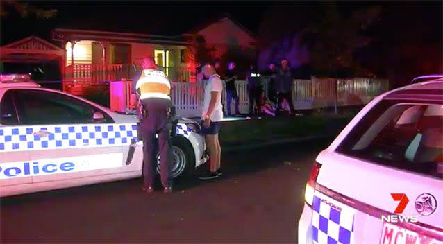 A young man was reportedly smashed in the face with a brick at a home party organsiers rented on Airbnb. Pictures: 7 News