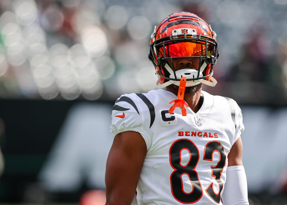 Cincinnati Bengals cornerback Tre Flowers (33) runs for the play