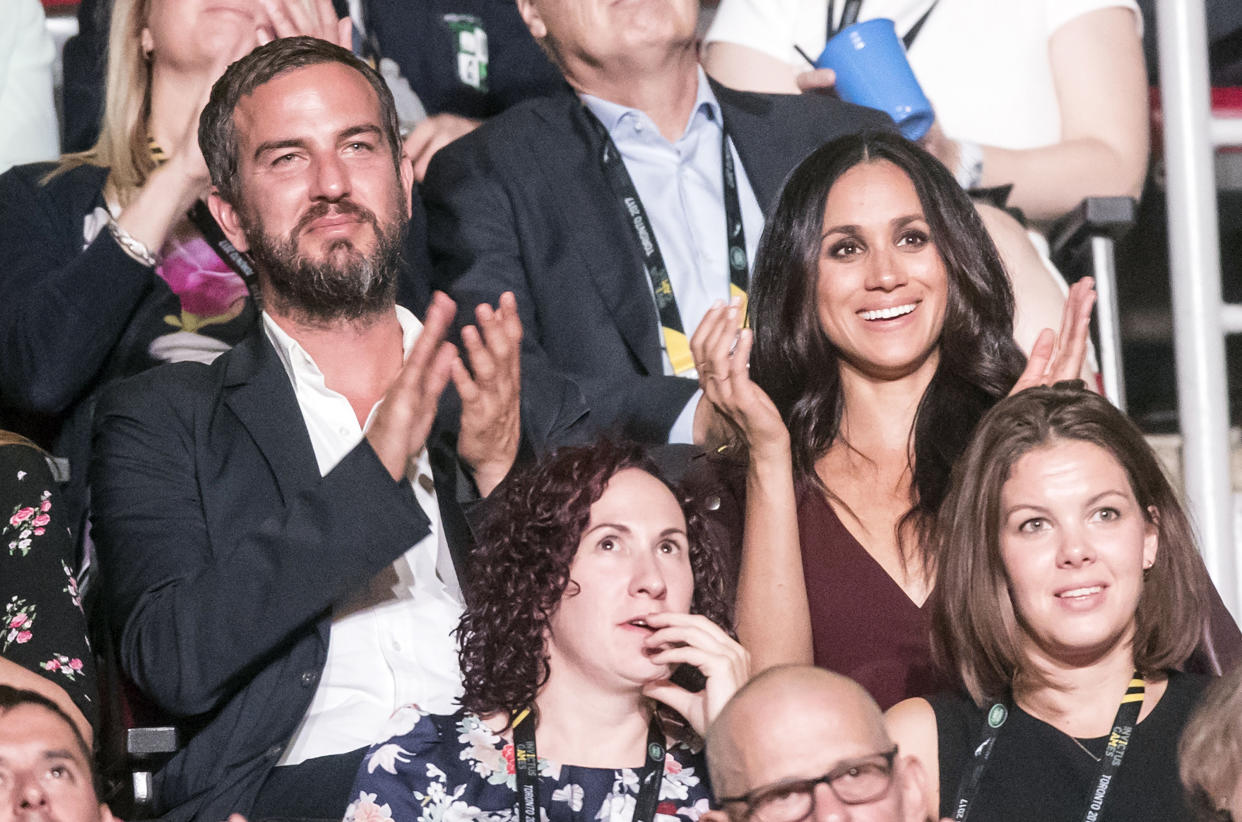 Meghan Markle attended the Opening Ceremony of the 2017 Invictus Games but didn’t sit next to Prince Harry. (Photo: Danny Lawson/PA Wire)