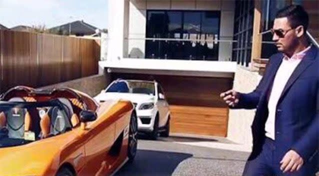 Auburn deputy mayor Salim Mehajer was in no mood for questions yesterday either. Photo: 7 News