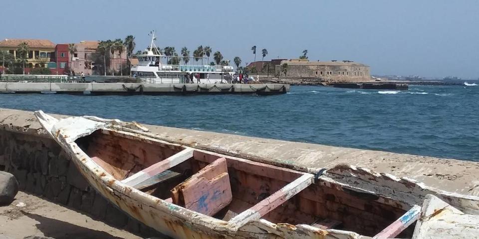 Vista de la isla de Gorée, la isla de los esclavos. 