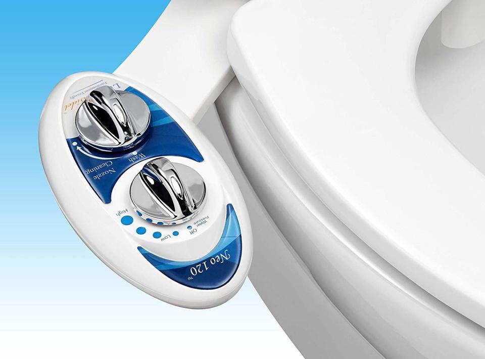 This non-electric bidet toilet attachment is easy to install,&nbsp;cuts down on toilet paper waste, and cleans your bum much better than paper.&nbsp;&nbsp;<strong><a href="https://www.amazon.com/Luxe-Bidet-Neo-120-Non-Electric/dp/B00A0RHSJO/ref=sr_1_3?thehuffingtop-20" target="_blank" rel="noopener noreferrer">Find it for $35 on Amazon.</a></strong>