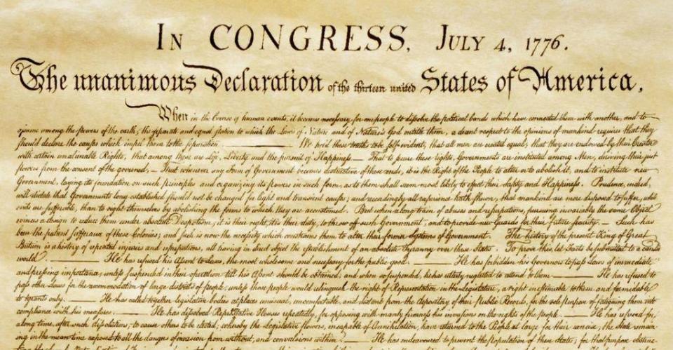 The Declaration of Independence.