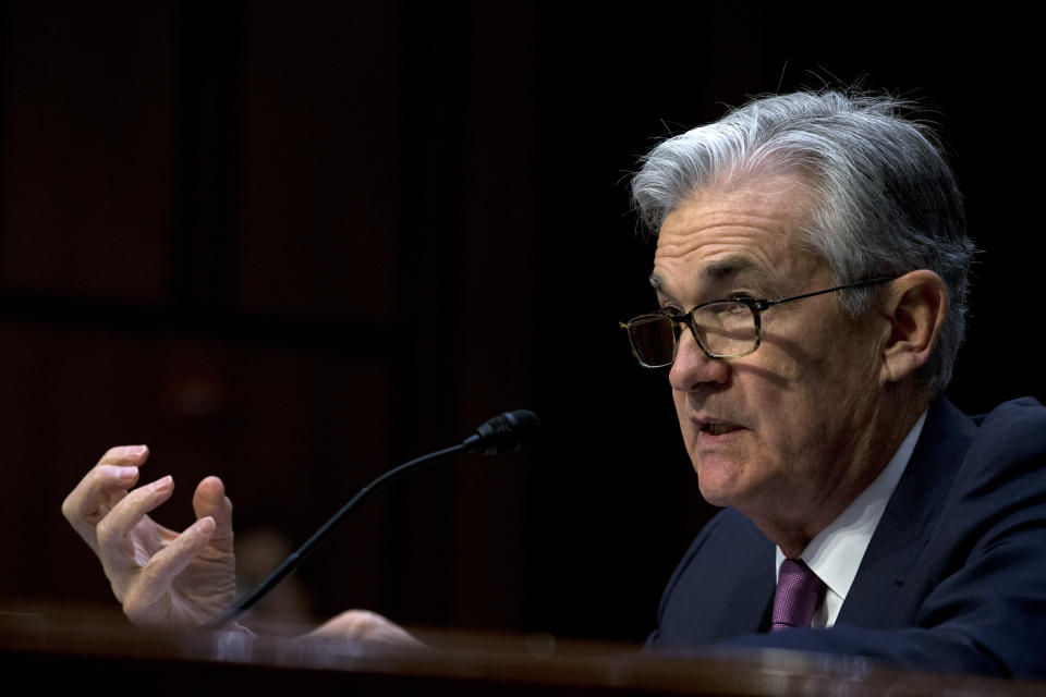 Federal Reserve Board Chair Jerome Powell testifies on the economic outlook, on Capitol Hill in Washington, Wednesday, Nov. 13, 2019. (AP Photo/Jose Luis Magana)