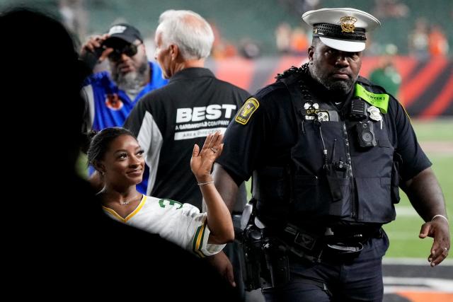 Simone Biles and Jonathan Owens Attend World Series Game 1 in Houston