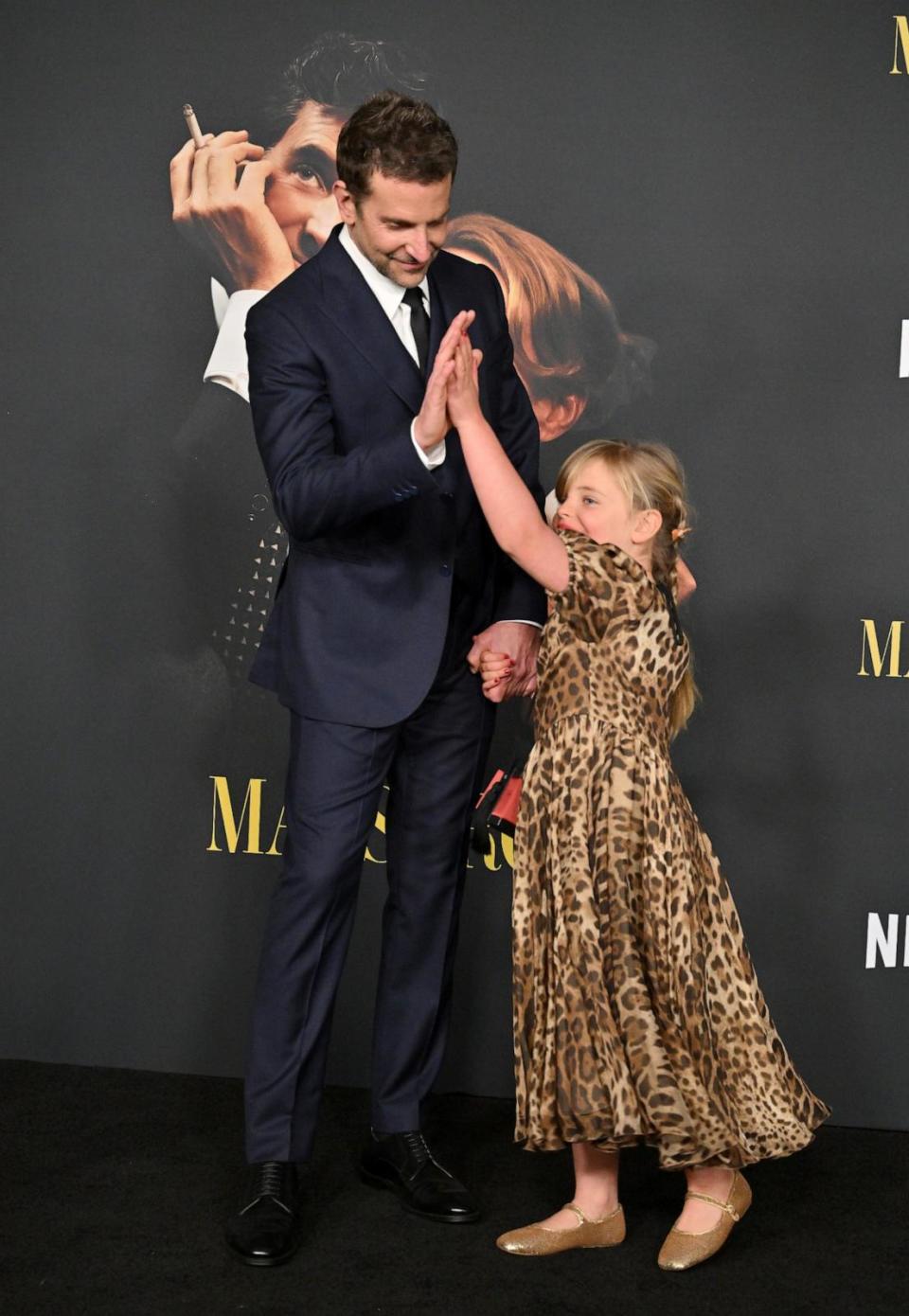 PHOTO: Bradley Cooper and Lea De Seine Shayk Cooper attend Netflix's 'Maestro' Los Angeles Photo Call at Academy Museum of Motion Pictures on December 12, 2023 in Los Angeles. (Axelle/bauer-griffin/FilmMagic/Getty Images)