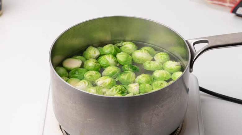 boiling Brussels sprouts