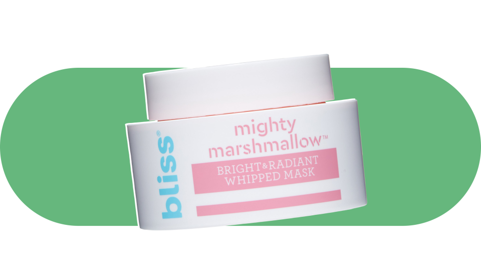 Achieve a bright complexion with the Bliss Mighty Marshmallow Bright and Radiant Whipped Mask.