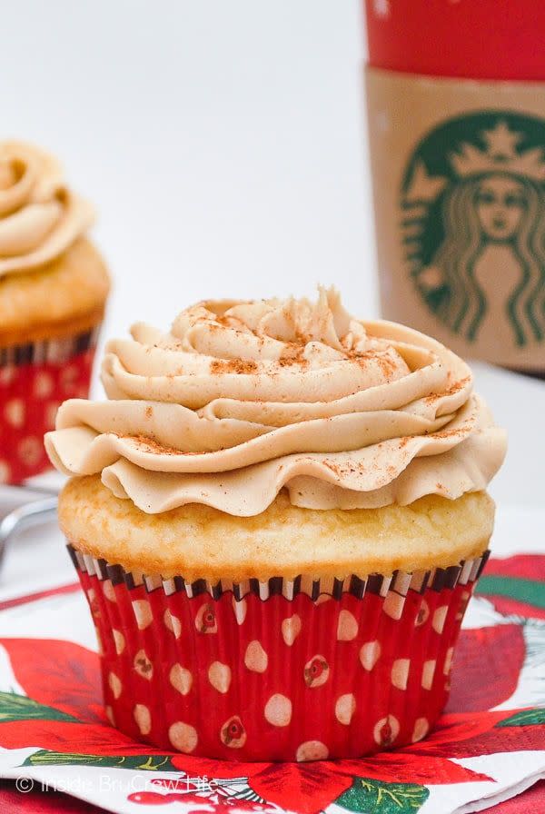 Eggnog Latte Cupcakes