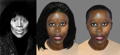 The Washtenaw County Sheriff's Office released these photos of Cheryl Coates, who was identified as a homicide victim found in 1985 in Superior Township. At left is a reconstruction from when the body was discovered in 1985. The two right images are from 3D rendering done by Michigan State Police in 2023. The images were released on Friday, Dec. 15, 2023.