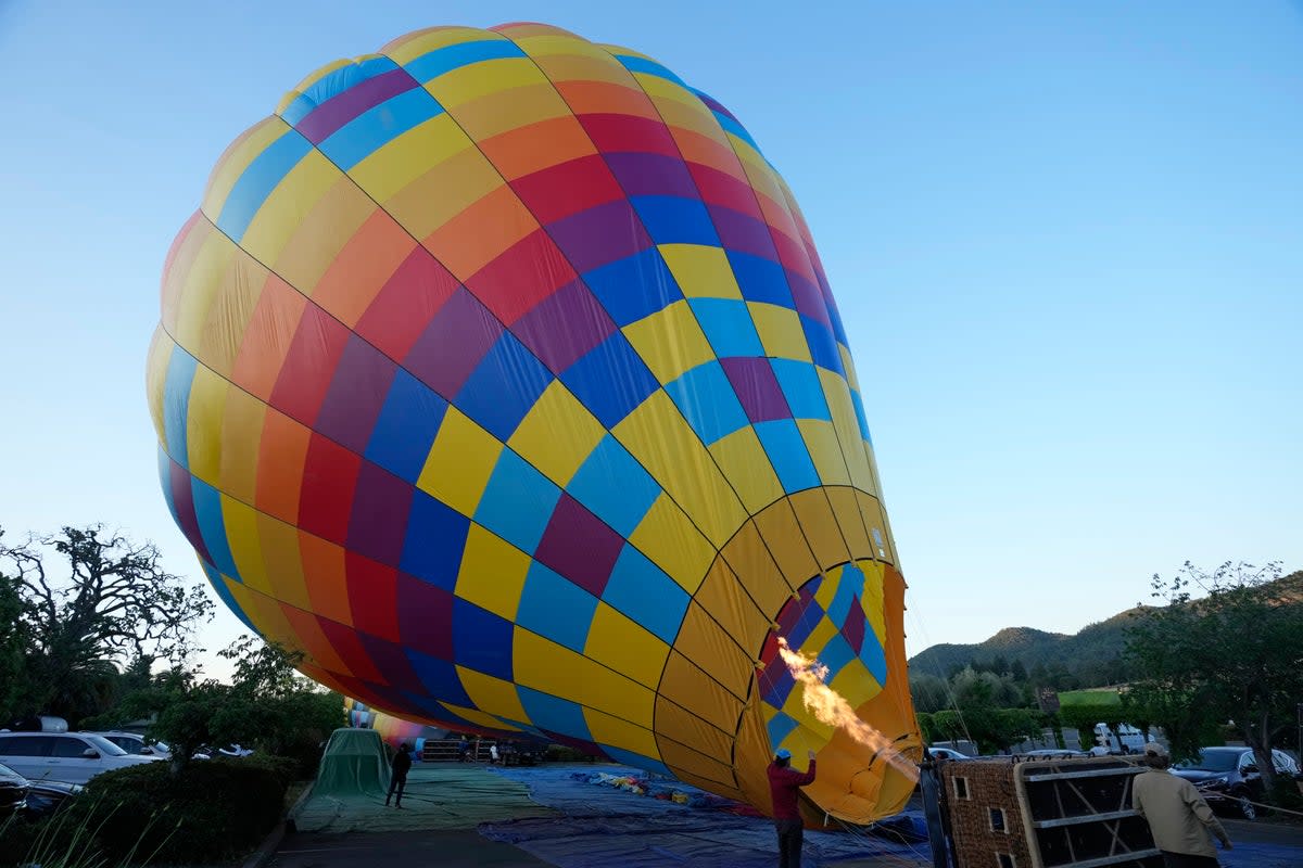 A man has died after a hot air balloon accident in Worcestershire (file image, AP) (Copyright 2023 The Associated Press. All rights reserved)