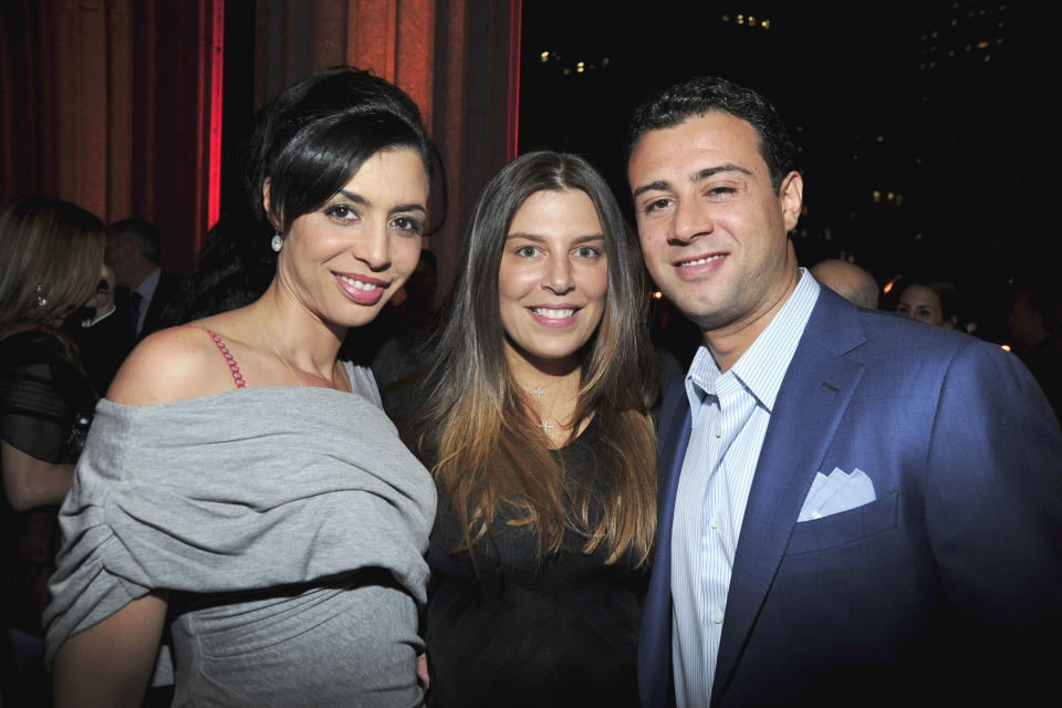 Drena De Niro, Claudine DeMatos and Raphael De Niro attend VANITY FAIR TRIBECA FILM FESTIVAL Opening Night Dinner Hosted by ROBERT DE NIRO, GRAYDON CARTER and RONALD PERELMAN at The State Supreme Courthouse on April 20, 2010 in New York City. (Photo by PATRICK MCMULLAN/Patrick McMullan via Getty Images)