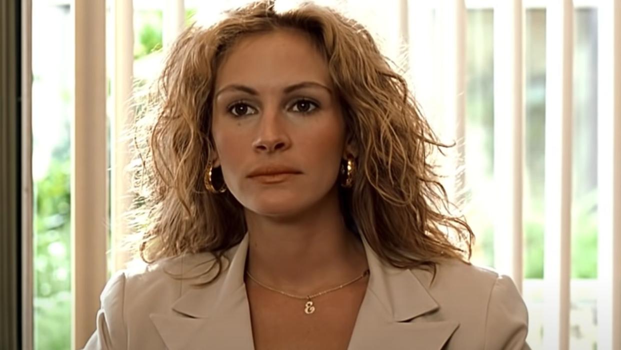  A screenshot of Julia Roberts in Erin Brockovich. 