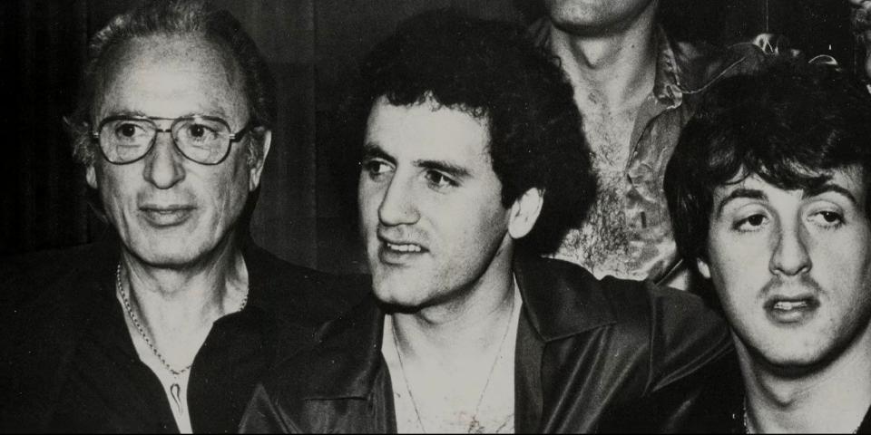 Frank Stallone Sr, Frank Stallone Jr, and Sylvester Stallone side by side