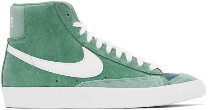 Nike sneakers, blazer sneakers, green sneakers