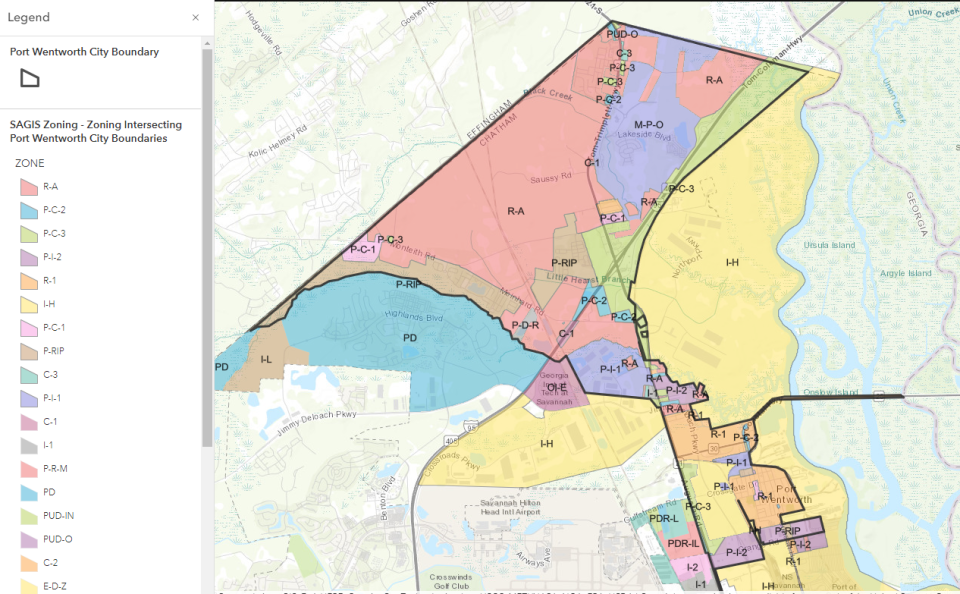 Port Wentworth zoning map