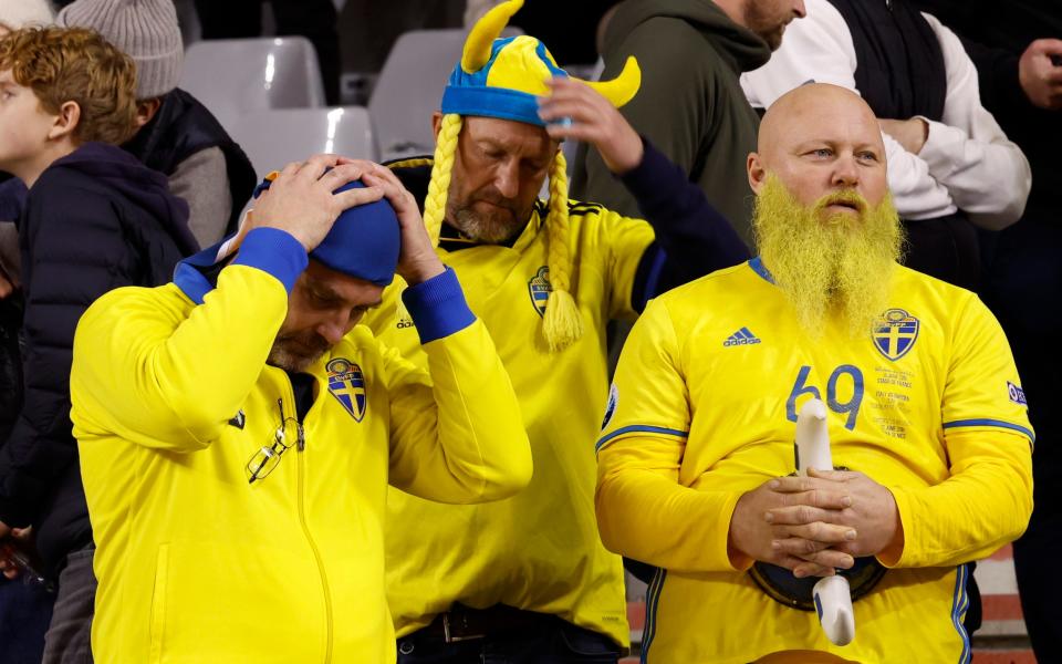 Supporters have been waiting to leave the King Baudouin Stadium after the match between Belgium and Sweden was called off at half-time